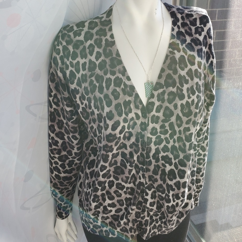 Leopard Vneck Cardigan